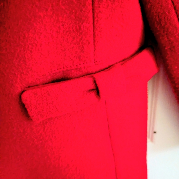 Crewcuts Cherry Red Zip-Front Pea Coat Girls 14, Fits Women XS and Small - Picture 4 of 6